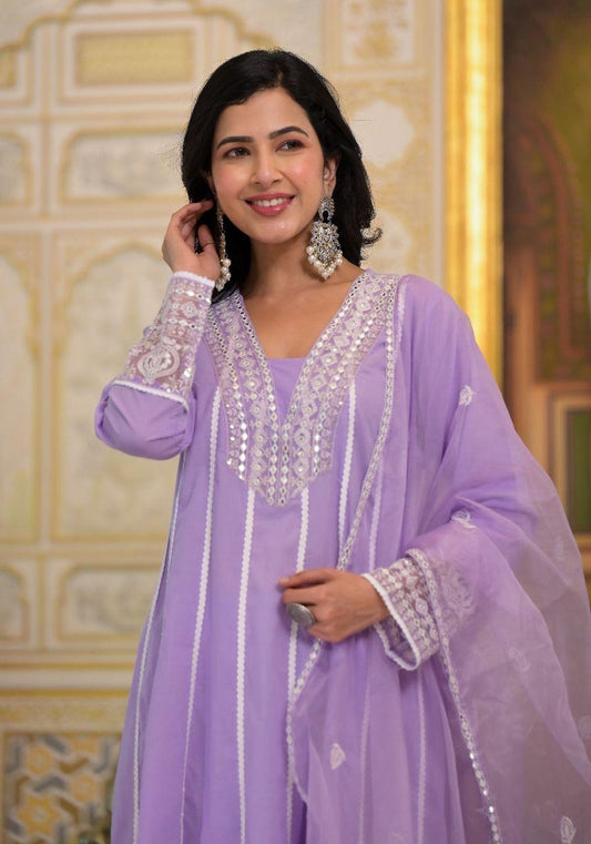 Lavender kurta set